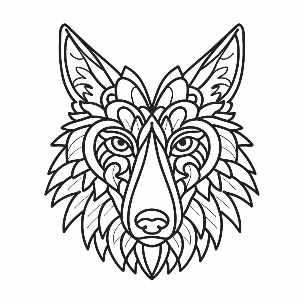 Mandalas Loup 52